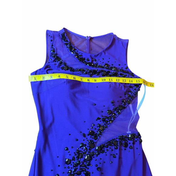 NWT Madison James Purple Black Gown - Size 8 - Picture 7 of 16